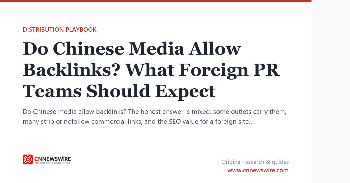 Do Chinese Media Allow Backlinks