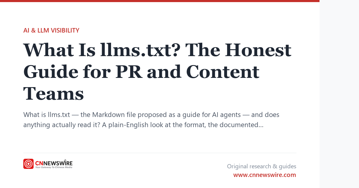 What Is llms.txt? The Honest 2026 Guide